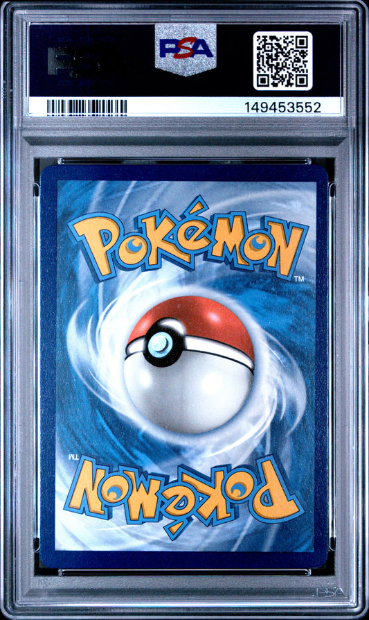 PSA 10 Gem Mint graded 2022 English Pokémon Lost Origin Mew VMAX secret black and gold full art card number TG30/TG30 in a protective plastic slab.
