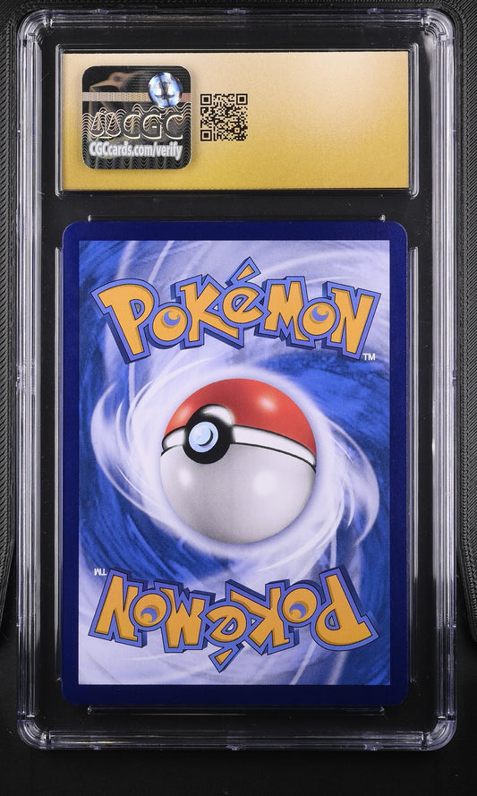 CGC Pristine 10 graded 2025 Simplified Chinese Captain Pikachu 07 01/09 from Gem Pack Vol. 1 featuring a unique Lightning Energy Symbol Reverse Holofoil background pattern.