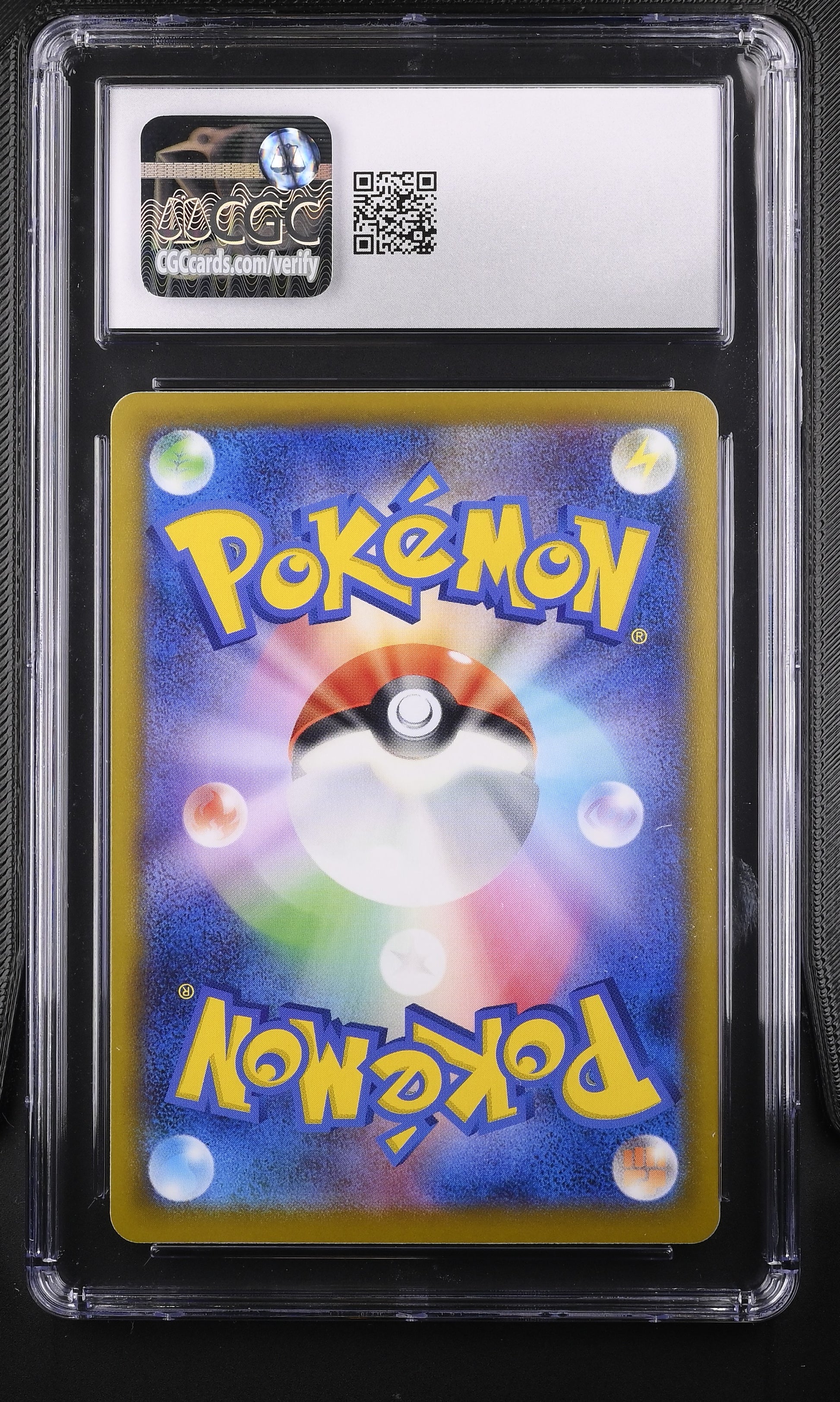 CGC Gem Mint 10 graded 2023 Japanese Pikachu card 055/190 from Shiny Treasure ex, featuring a vibrant city street illustration by OKACHEKE.