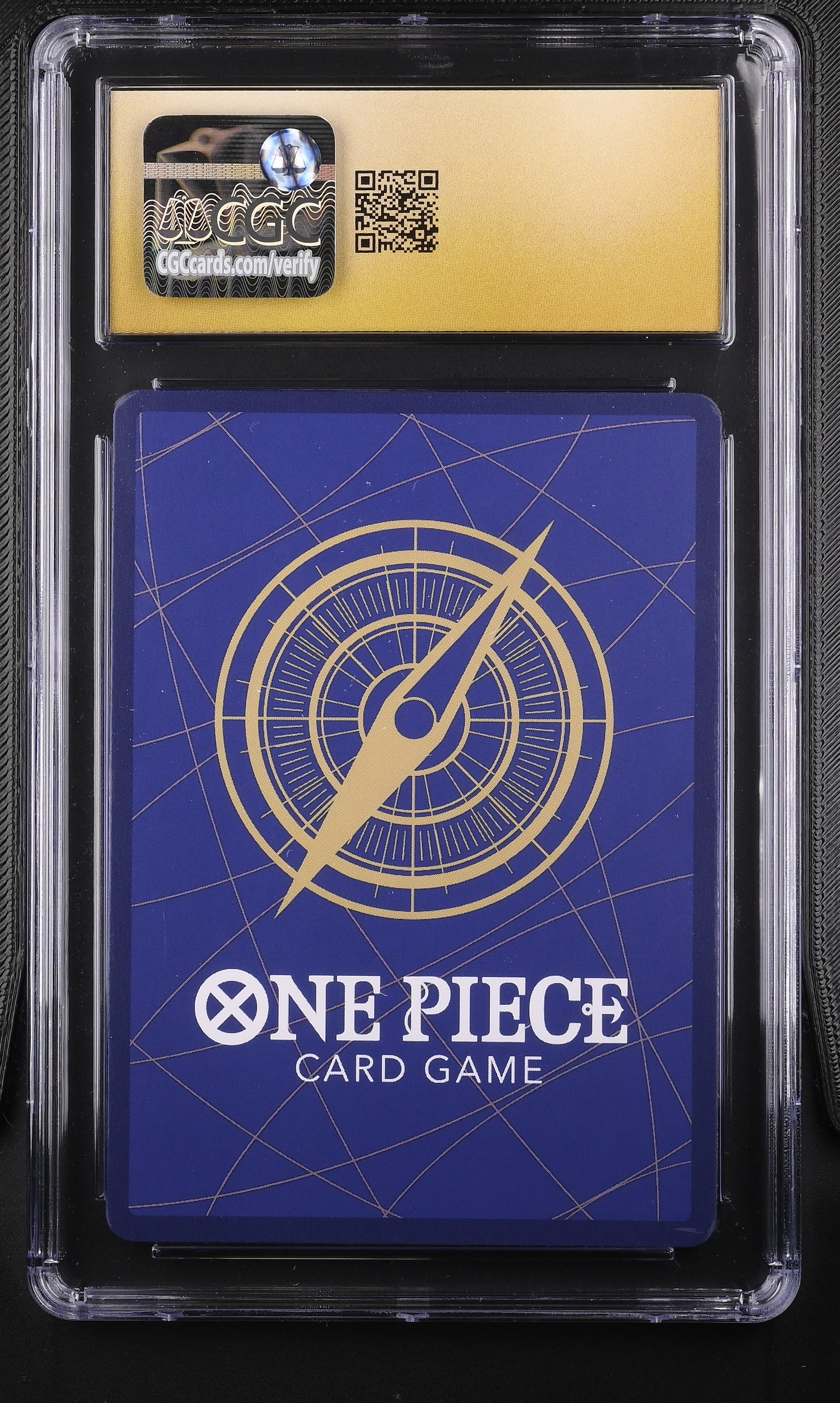 CGC Pristine 10 graded King OP01-096 Super Rare Parallel Alternate Art Japanese card from the One Piece Card Game, featuring fiery dynamic character artwork by DAI-XT in a protective slab.
