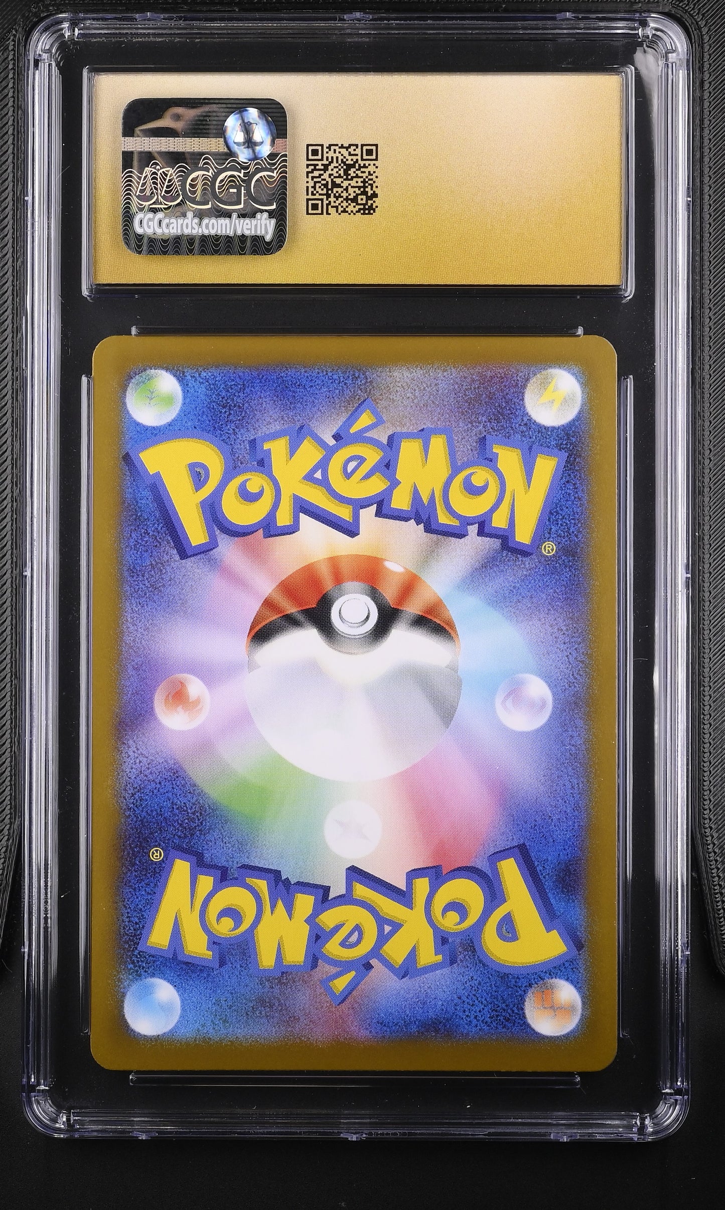 CGC Pristine 10 Gold Label graded 2025 Japanese Pokémon Mega Symphonia Kyogre R 016/063 holographic card front close up in slab.