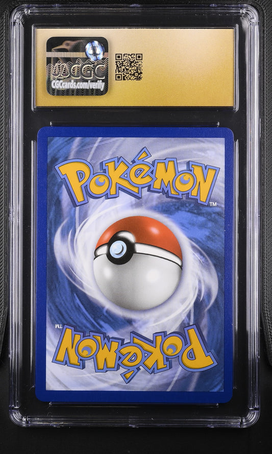 CGC Pristine 10 graded 2021 English Zamazenta V 018/025 from Celebrations featuring 25th Anniversary Pikachu stamp and dynamic artwork by Mitsuhiro Arita.