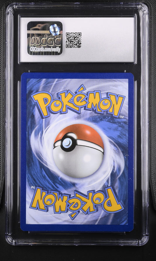 CGC 10 Gem Mint graded 2021 Pokémon Celebrations Cosmoem holographic card front featuring sleeping Lillie cameo artwork by artist kirisAki.