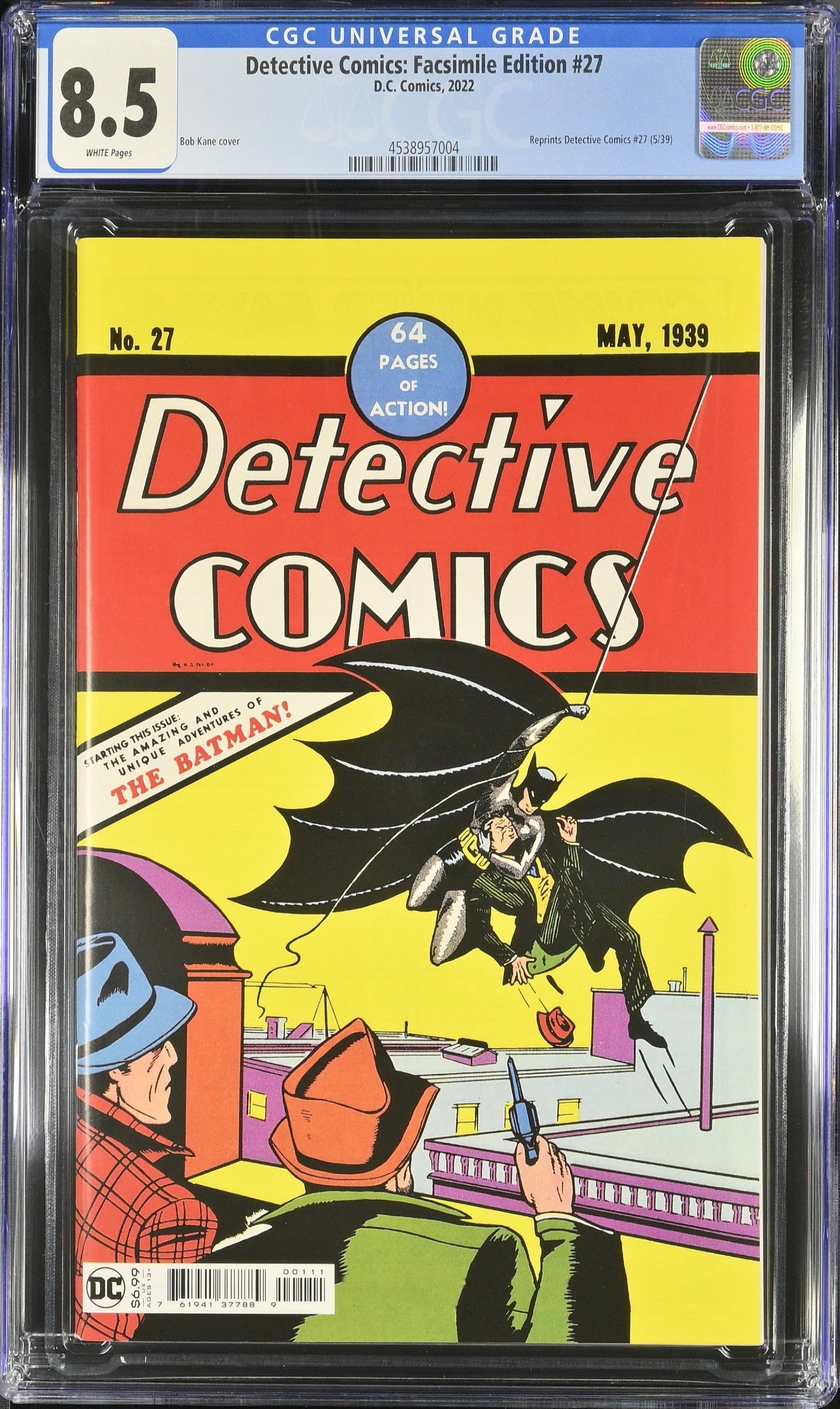 Detective Comics #27 Facsimile Edition CGC 8.5 Reprint of Batman’s first appearance
