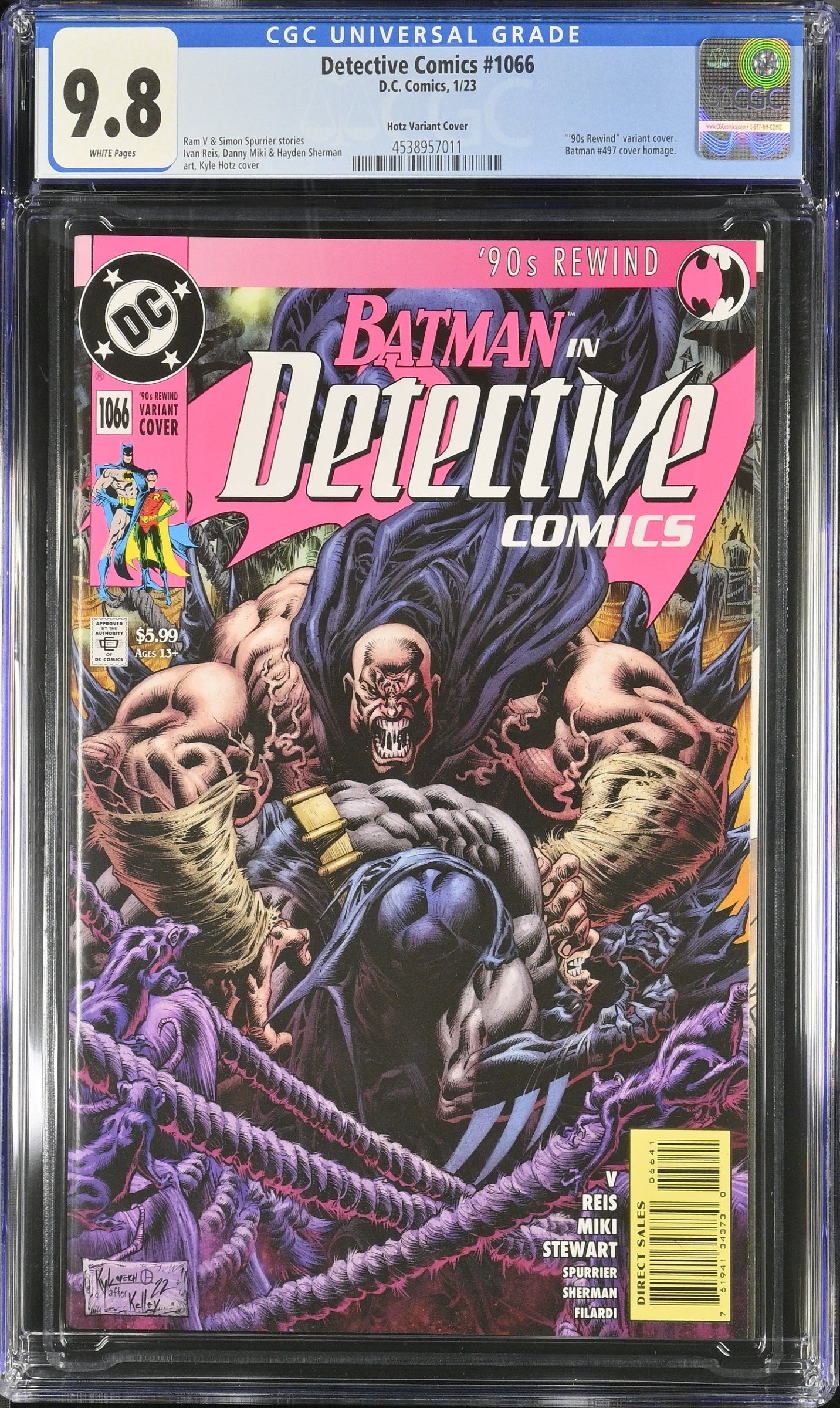 Detective Comics #1066 Hotz 90s Rewind Variant Cover graded CGC 9.8
