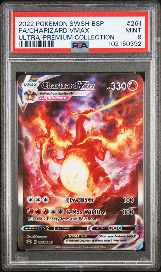 2022 Pokémon Charizard VMAX Ultra-Premium Collection #261 graded PSA 9 MINT
